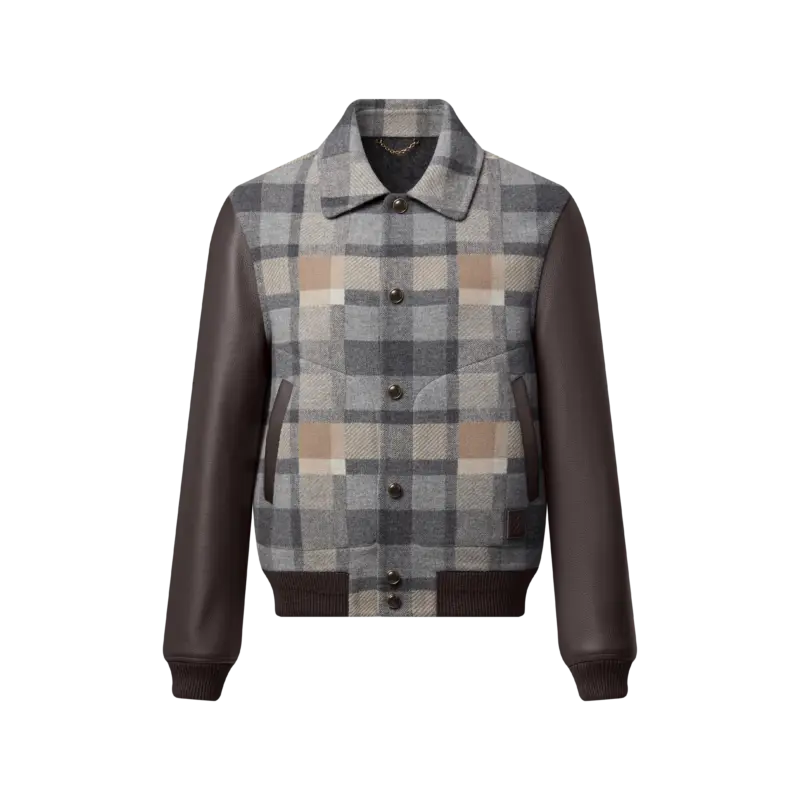 Leather Mix Varsity Jacket