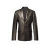 Leather Single Breasted Jacket