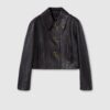 Leather With Aged Effect Jacket