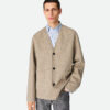 Light Double Wool And Cashmere Coat Sandshell Melange