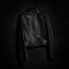 Light Stretch Leather Zip Jacket