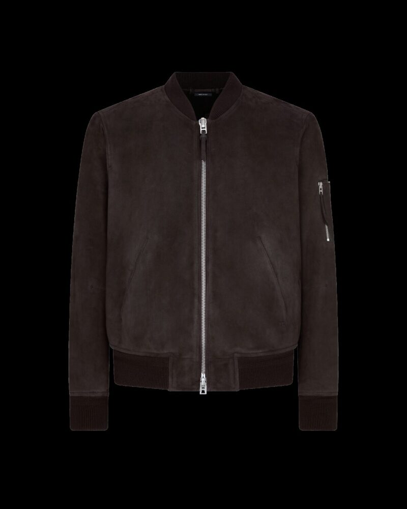 Light Suede Bomber