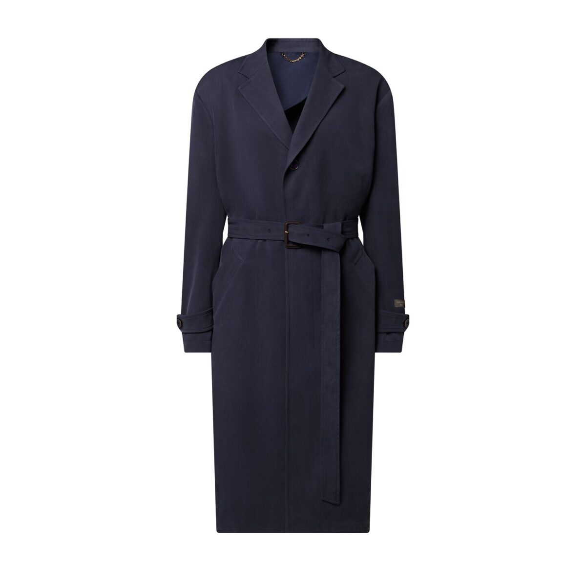 Lightweight Wool Silk Belted Coat