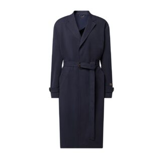 Lightweight Wool Silk Belted Coat