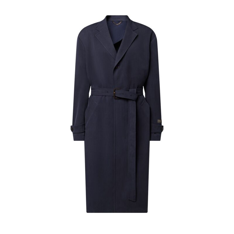Lightweight Wool Silk Belted Coat