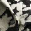 Long Fitted Coat Black and White Houndstooth Virgin Wool Blend
