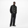 LVSE Embossed Monogram Mix Leather Blouson