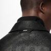 LVSE Embossed Monogram Mix Leather Blouson