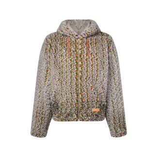 Made To Order Damier Intarsia Mink Hooded Blouson