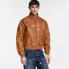 Made To Order Lv X The Darjeeling Limited Printed Leather Blouson