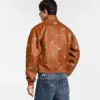 Made To Order Lv X The Darjeeling Limited Printed Leather Blouson