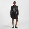 Mahina Leather Bomber Jacket reference view 3