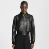 Mahina Leather Bomber Jacket reference view 2