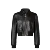 Mahina Leather Bomber Jacket reference view 1