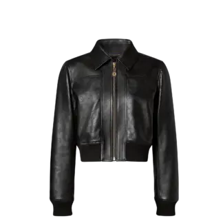 Mahina Leather Bomber Jacket reference view 1