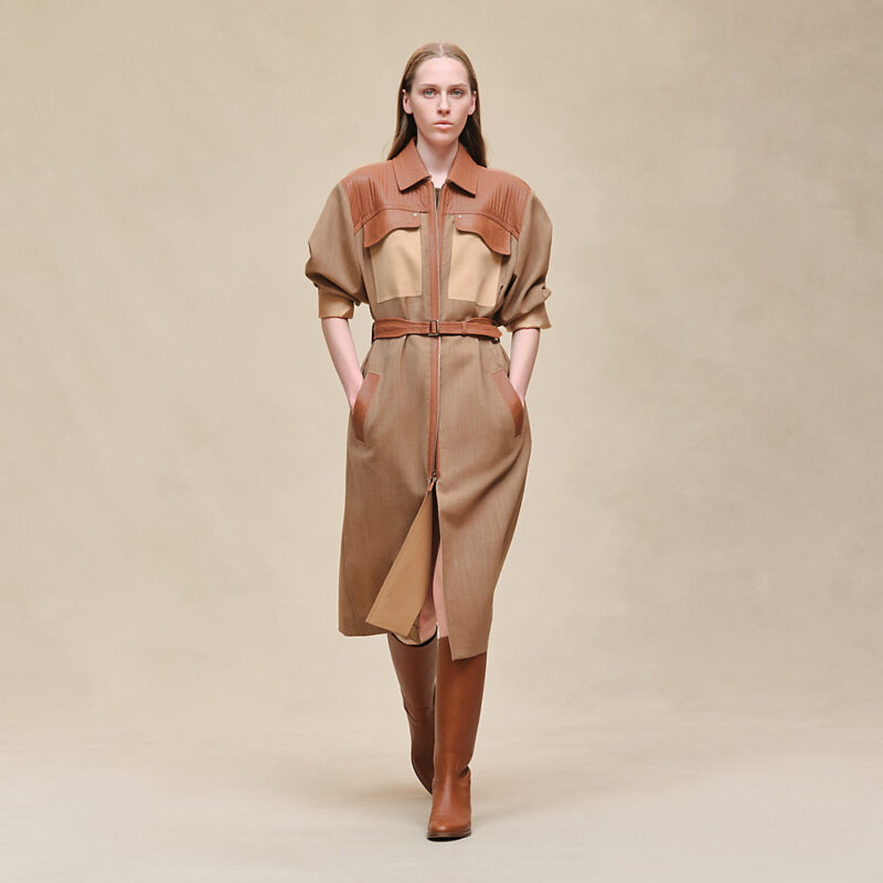 Manteau Inspiration Trench Mix Cuir