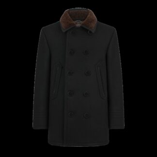 Melton Wool Shearling Peacoat