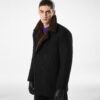 Melton Wool Shearling Peacoat