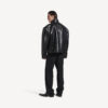 Men's Shearling Zip-up Jacket in Black