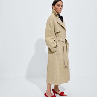 Mini Intreccio Suede Leather Trench Coat