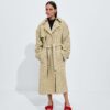 Mini Intreccio Suede Leather Trench Coat