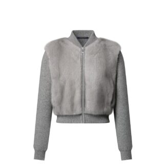 Mink Bomber Jacket W Knit