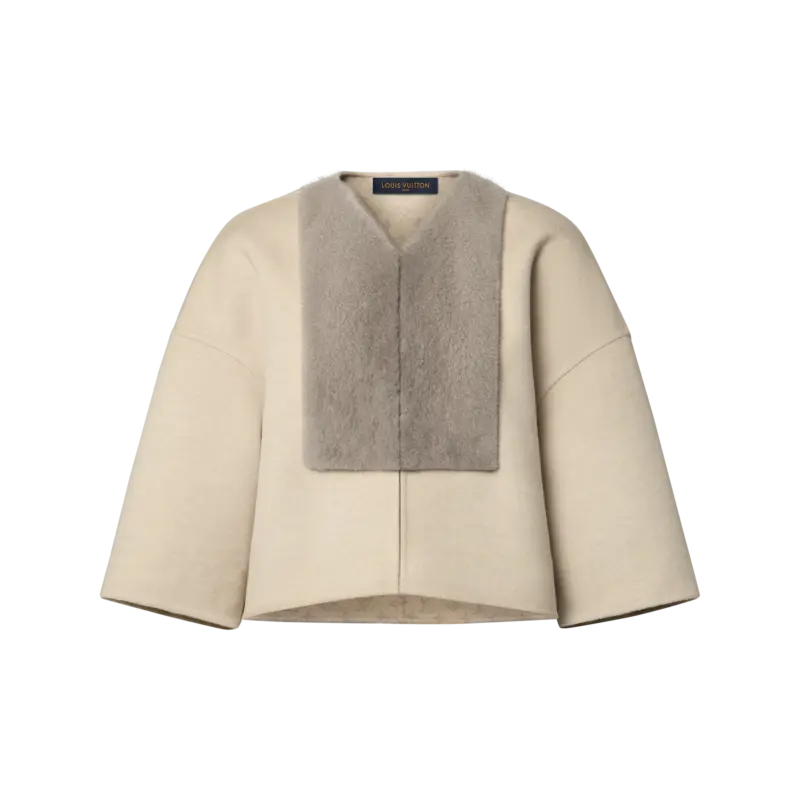 Mink Insert Cape Jacket