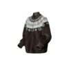 Mink Intarsia Chalet Bomber Jacket