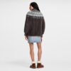 Mink Intarsia Chalet Bomber Jacket