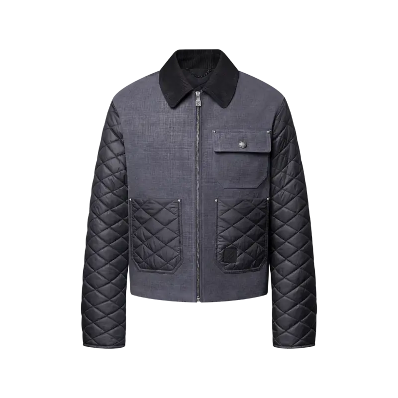 Mix Leather Workwear Blouson
