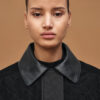 Mixed Leather Coat