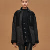Mixed Leather Coat