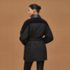 Mixed Leather Coat