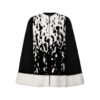 Modular Mink Cape With Intarsia