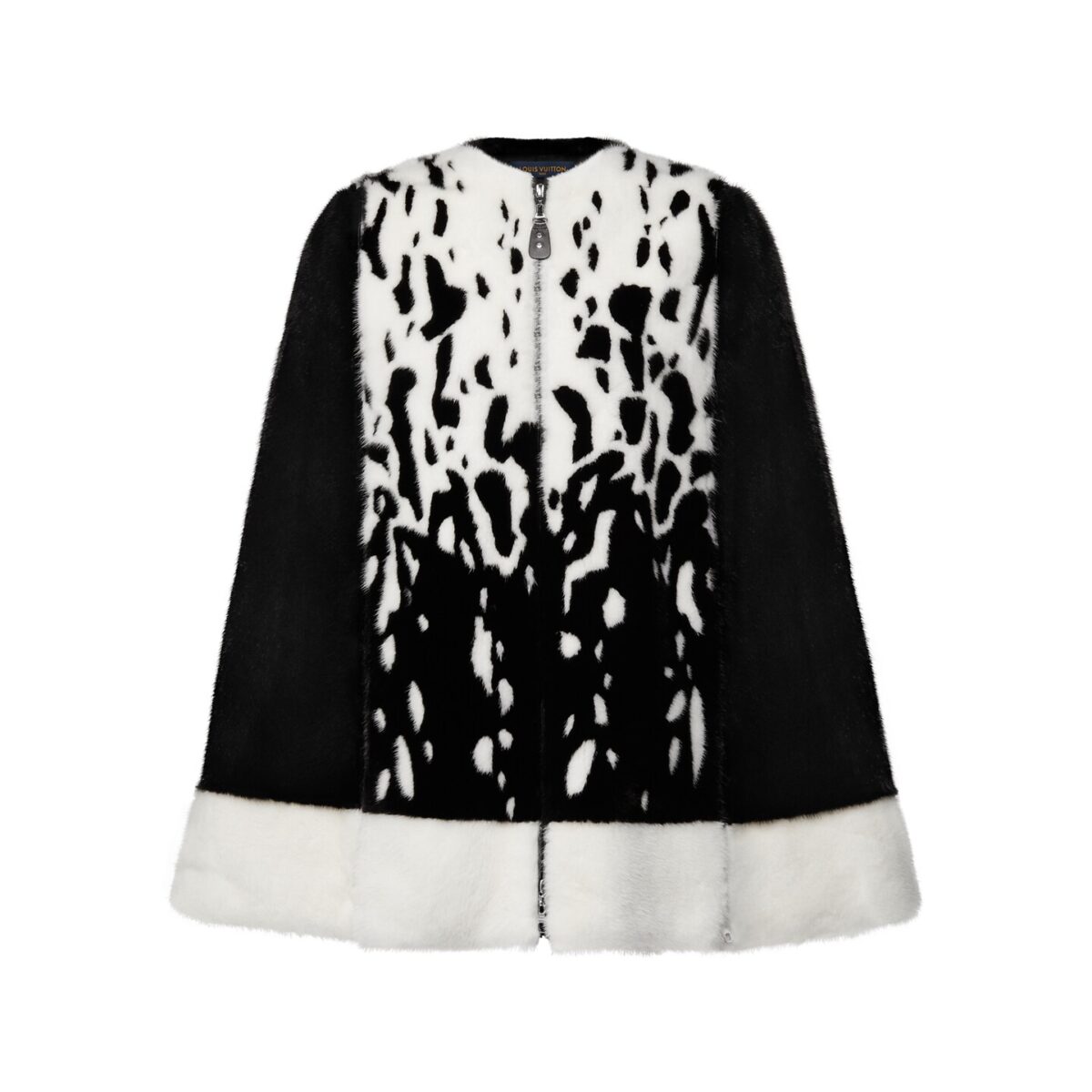 Modular Mink Cape With Intarsia
