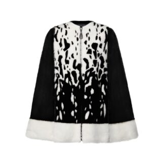 Modular Mink Cape With Intarsia