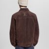 Monogram Embroidered Suede Overshirt