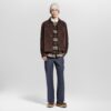 Monogram Embroidered Suede Overshirt