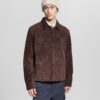 Monogram Embroidered Suede Overshirt
