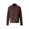 Monogram Embroidered Suede Overshirt