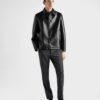 Nappa Leather Caban Jacket