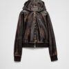 Nappa Leather Hoodie Jacket