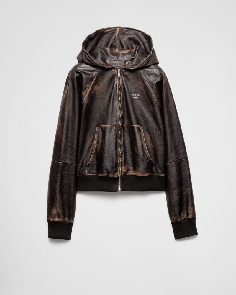 Nappa Leather Hoodie Jacket