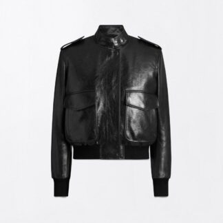 Natural Grain Calf Leather Aviator Jacket