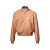 Natural Leather Varsity Blouson