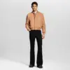 Natural Leather Varsity Blouson