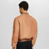 Natural Leather Varsity Blouson
