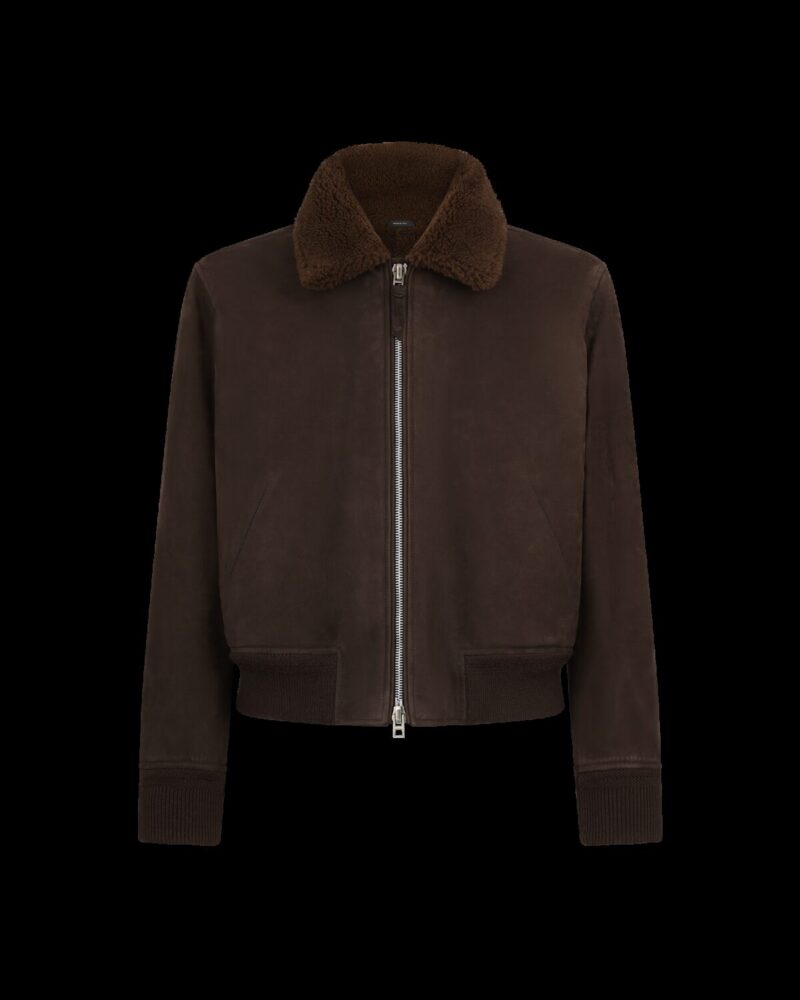 Nubuck Shearling Flight Bomber