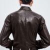 Papery Leather Blouson Ebony