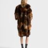 Patchwork Shearling Coat